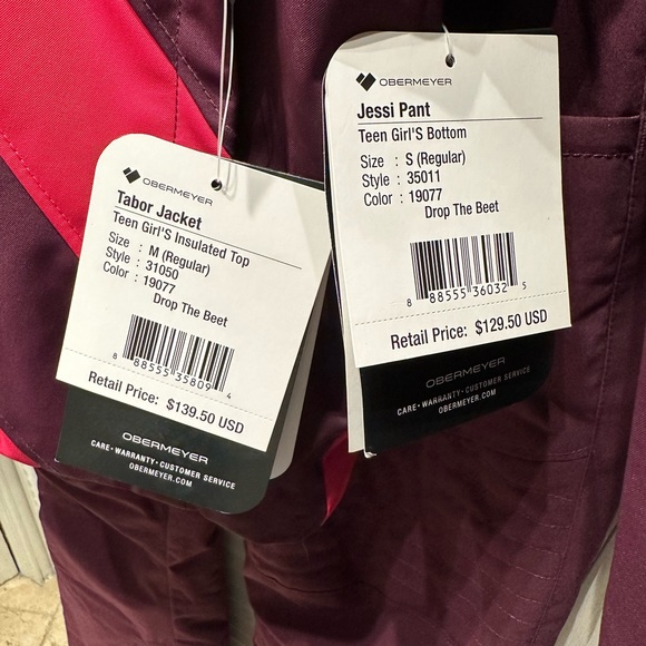 Teen Girl’s ski jacket & pant. Obermeyer M Tabor jacket and S Jessi pant. NWT - Picture 4 of 6